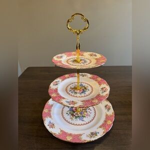 Royal Albert Lady Carlyle England Tiered Tray